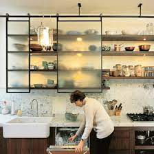 It doesn't take much time to add some drama to your kitchen or laundry room cabinets. 11 Clever Alternatives To Kitchen Cabinets Kitchen Renovation Open Kitchen Shelves Modern Kitchen Design