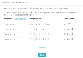 Using the base 8 days as an example, it means you'll get 0.66 days per month served. Complete Guide Leave Module