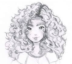 How to draw female manga/ anime hair. 16 Curly Hair Drawing Anime Girl Drawing Sketches Curly Hair Cartoon Anime Curly Hair