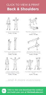 Back Shoulders Click To View And Print This Illustrated Exercise Plan Created With Workout Workout Labs Back And Shoulder Workout Beginner Workout At Home