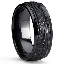 Our Best Men S Jewelry Deals Black Titanium Ring Black Titanium Wedding Bands Engraved Wedding Rings