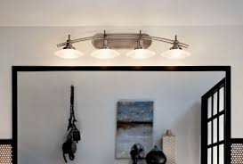 This vanity light uses three 60 watt a19 bulbs (not included), and is dimmable for desired illumination levels when. Kichler 6463ni Brushed Nickel Structures 3 Light 30 Wide Vanity Light Bathroom Fixture With Satin Etched Glass Shades Lightingdirect Com