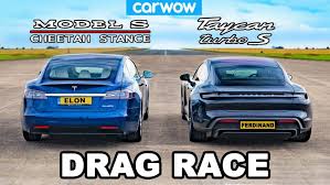 We may earn money from the links on this page. Tesla Model S Vs Porsche Taycan Drag Race Surprising Results