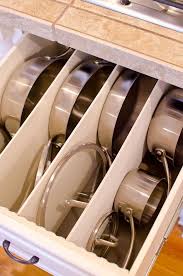 Spring Cleaning Diy Organized Pots And Pans Cookware Drawer Kitchen Drawer Organization Farmhouse Kitchen Remodel Diy Kitchen Storage