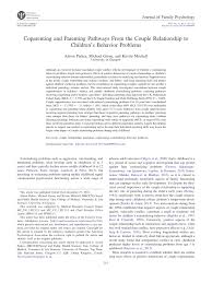 02.12.2016 · the definition of family is individual, and each is important. Pdf Coparenting And Parenting Pathways From The Couple Relationship To Children S Behavior Problems