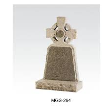 Black Granite Headstone with Celtic Cross Carving - Cemetery ...