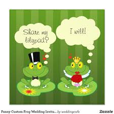 Funny Custom Frog Wedding Invitations Zazzle Com Funny Wedding Invitations Humorous Wedding Invitations Fun Wedding Invitations