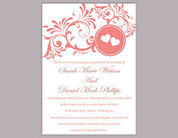 Diy Wedding Invitation Template Editable Word File Instant Download Eleg Red Wedding Invitations Wedding Invitation Templates Diy Wedding Invitations Templates