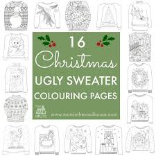 Christmas clipart holiday clipart doodle clipart ugly sweater clip art vector files christmas jumper doodle clip art you will. 16 Ugly Christmas Sweater Colouring Pages Mum In The Madhouse