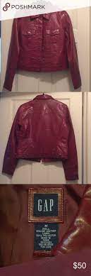 Gap Red Leather Jacket Red Leather Jacket Leather Jacket Brands Leather Jacket