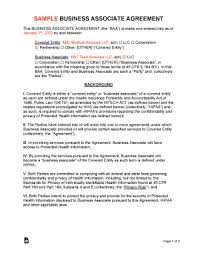 Free Business Associate Agreement Hipaa Word Pdf Eforms
