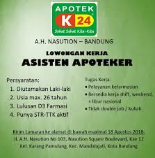 Interview apotek k24 asisten apoteker. Apotek K24 A H Nasution Home Facebook