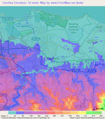 We created a page with a number of maps from the location of puerto rico to detailed maps of beaches, top attractions, best places to visit, offshore islands, top hotels and resorts, and more. Elevation Of Carolina Puerto Rico Elevation Map Topography Contour