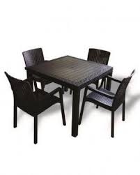 Dtr1 Dcr1 Dining Rubitan Table And 4 Chairs Brown Dining Chair Table