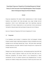 Pengurusan strategik menjadi sebagai satu rangka kerja yang tersusun dan sistematik. Pdf Kepentingan Pengurusan Pengetahuan Knowledge Managament Sebagai Pemacu Ke Arah Pencetusan Inovasi Bagi Meningkatkan Tahap Pencapaian Dalam Pembangunan Bangsa Dan Ekonomi Malaysia Siti Hasniza Rosman Academia Edu