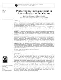 Aus wikipedia, der freien enzyklopädie. Pdf Performance Measure In Humanitarian Relief Chains