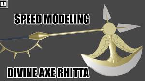 3d Divien Axe Rhitta From Seven Deadly Sins 3d Modeling Speed Modeling In Blender Youtube