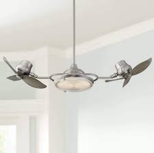 Shop our outdoor ceiling fans with lights or without online! 18 Stone Castle Industrial Outdoor Ceiling Fan With Light Led Dimmable Remote Control Brushed Nickel Light Wood Blades Damp Rated For Patio Porch Possini Euro Design Buy Online In Bahamas At