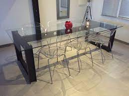 table a manger ipn 120 dimensions 2m60 x 1m20 plateau verre securit furniture home decor dining table