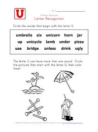 Audio communicative forms are found in such platforms as audio books, television, movie soundtracks and music records. Letter U Words Recognition Worksheet All Kids Network
