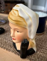 Vintage Jackie, Kennedy in Mourning Head Vase Made in the 1964