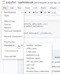 Learn python by doing 50+ interactive coding exercises. How To Save Jupyter Notebooks In Assorted Formats Sas Users