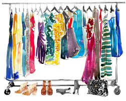 Sunday Shopping Clothing Rack Clothing Sketches Clothes Illustration