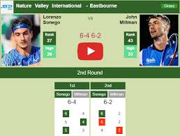Regardez la vidéo tennis premium: Lorenzo Sonego Bests Millman In The 2nd Round Highlights Eastbourne Results Tennis Tonic News Predictions H2h Live Scores Stats