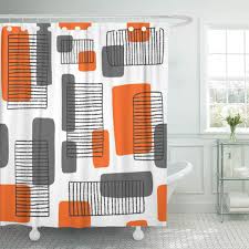 Check out our grey and orange curtains selection for the very best in unique or custom, handmade pieces from our curtains & window treatments shops. Atabie Abstract Orange And Gray Modernist Retro Modern Hand Drawn Shower Curtain 66x72 Inch Walmart Com Walmart Com