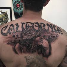 I get compliments on the daily. California Tattoo On Upper Back By Big Gus Ink
