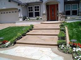 Concrete Steps Design Options The Concrete Network Front Yard Landscaping Outdoor Stairs Concrete Steps