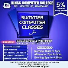 As part of your studies, you may undertake an internship to help you put your theoretical knowledge into. Summer Computer Classes For Kings Computers Limited Facebook