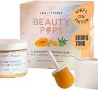Beauty Pops by Love & Pebble- Turmeric Mask Glow Enzyme Icy Facial Kit|  Viral On TikTok| As seen on Shark Tank beauty | Korean Face Mask Skincare  made ...
