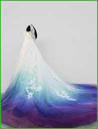 Teal Blue Purple Ombre Wedding Dress Dip Dye Style Colorful Gown Purple Wedding Dress P Ombre Wedding Dress Dye Wedding Dress Prom Dresses