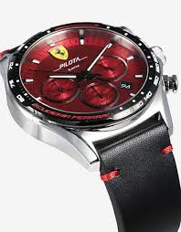 Check spelling or type a new query. Ferrari Steel Pilota Evo Chronograph Watch With Red Dial Man Ferrari Store