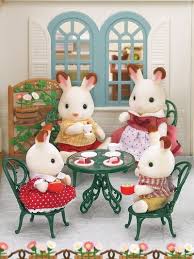 Ornate Garden Table Chairs Sylvanian Families Sylvanian Families Calico Critters Families Doll Family