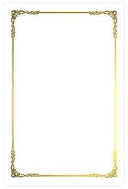 A8 Regal Border Flat Card White Gold Free Word Art Page Borders Border Templates