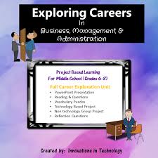 Exploring Careers Business Management Administration Innovations In Technology Business Management Degree Learn Business Project Based Learning
