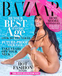 Demi Moore poses nude on cover of Harpers Bazaar, 28 years after iconic  photo
