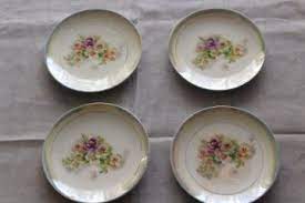Lyric pattern vegetable bowl round syracuse china usa 8 1/2 green leaf design. Old Antique China Plates Dishes