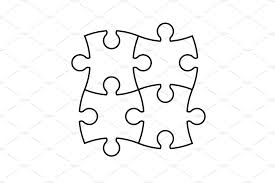 Black And White Puzzle Images Set Of Puzzle Pieces Ad Ad White Puzzle Set Black Puzzle Pieces Puzzle Set Graphic Illustration