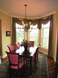 You can set an ottoman filled with a lot of books and an arm chair or a rocking hair against the window bay. Curtains For Bay Windows In Dining Room You Ll Love In 2021 Visualhunt