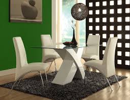 Dining Room Glass Top Dining Table Dining Set 5 Piece Dining Set