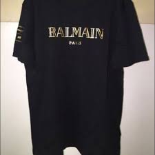 Balmain Black And Gold T Shirt Exclusive Staff Balmain T Shirt No Trades Shirts Balmain Balmain Tshirt