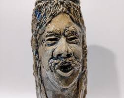 Vintage Studio Art Pottery Vase Planter Pot Brian Segal Porcelain Nova  Scotia Ceramic Signed Cream Blue Rust Handmade Canadian