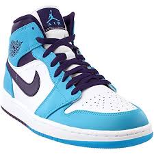 Nike Men S Air Jordan 1 Mid Shoe Blue Lagoon Grand Purple Air Jordans Blue Sneakers Sneakers