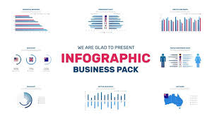 infographic design animation pack for business analytics after effects template