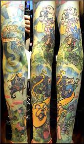 Adventure Time Regular Show Sleeve Tattoos Creative Tattoos Adventure Time Tattoo