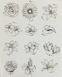 44 Ideas Flowers Drawing Tattoo Sketches Inspiration For 2019 Flower Drawing Design Flower Drawing Flower Sketches
