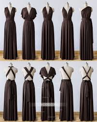 Dark Brown Convertible Bridesmaid Dresses Infinity Dresses Multiway Dresses Dark Brown Brid Multi Way Dress Brown Wedding Dress Brown Bridesmaid Dresses